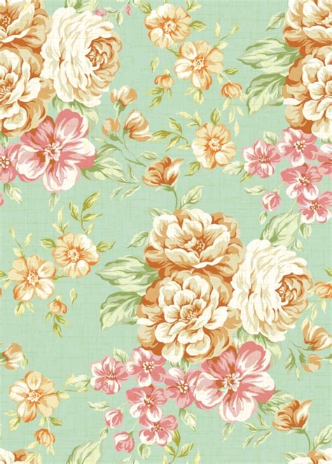 Free Download Vintage Floral Print Wallpaper Images