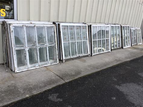 Lot Lot Of 44 Antique Wavy Glass Windows