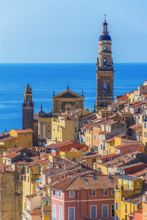 Old Town Architecture Of Menton On French Riviera Stock Image Image