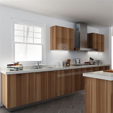 Kitchen Cabinets Wood Grain Melamine Op14 M08 Quality Kitchen