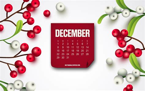 Download Wallpapers December 2019 Calendar Red Paper Month Calendar