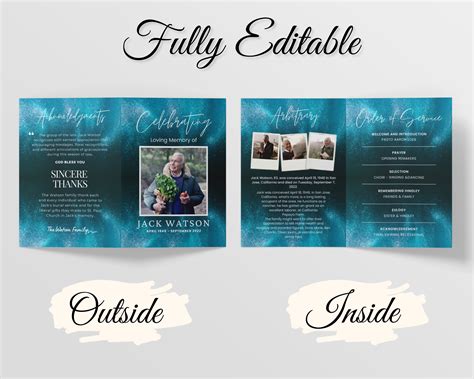 Baby Blue Funeral Program Template By Seraphimblack G - vrogue.co