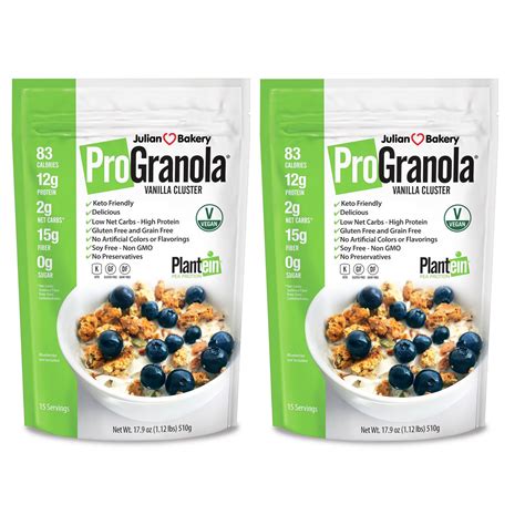 Progranola 12g VeganⓋ Protein Cereal Low Carb Gluten
