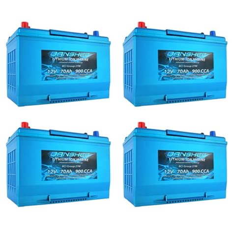 Banshee 48v Lithium Deep Cycle Marine Battery Group 27 4 Pack