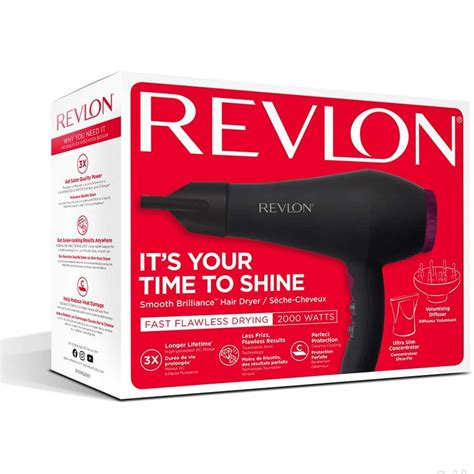 Revlon Perfect Heat 2000w Smooth Brilliance Ac Motor Hair Dryer With