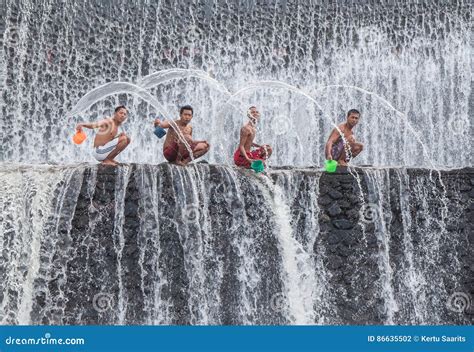 Young Boys Having Fun In A Waterfall Editorial Photography Image Of