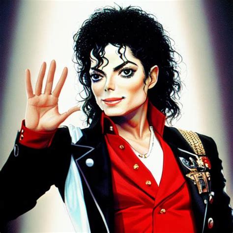 The Artist Michael Jackson Is Waving To The Camera Openart