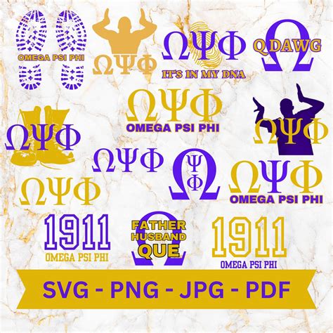 14 Cut File Bundle Omega Psi Phi Fraternity Bundle Svg 1911 Etsy