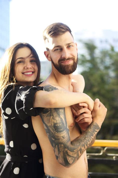 Young Tattooed Stylish Couple In Love Stock Image Image Of Closeness Handsome 156381543