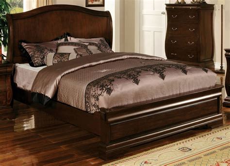 Esperia Dark Walnut King Bed From Furniture Of America Cm7503ek Bed
