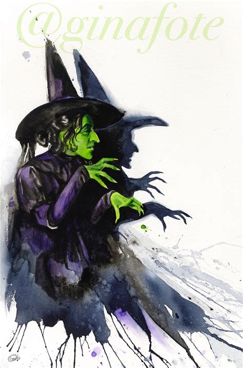 The Wicked Witch Of The West Watercolor Painting Etsy