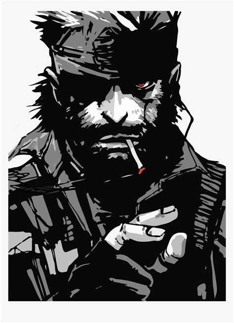 Solid Snake 2 72 01 Metal Gear Solid Snake Art Hd Png Download Kindpng