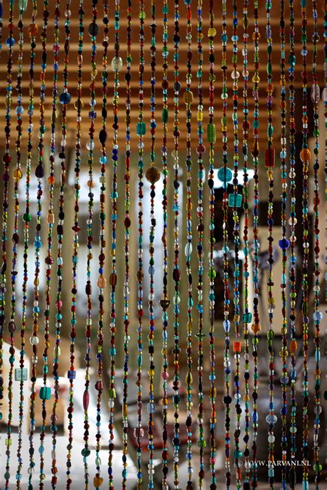 Vliegengordijn houten kralen blank, 90 x 220 cm. Parvani | Woonaccessoires