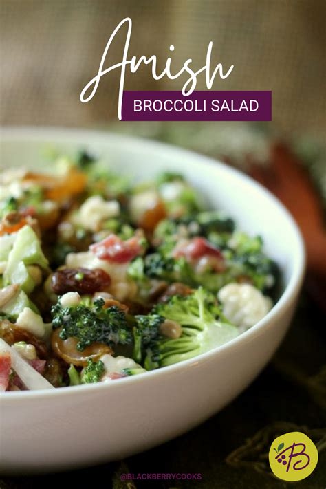 Watch the video showing you how to make this recipe, then. Amish Broccoli Salad | Amish broccoli salad, Salad ...