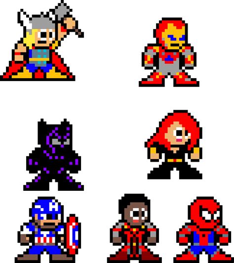 Avengers Pixel Art De Los Vengadores Clipart Full Size Clipart