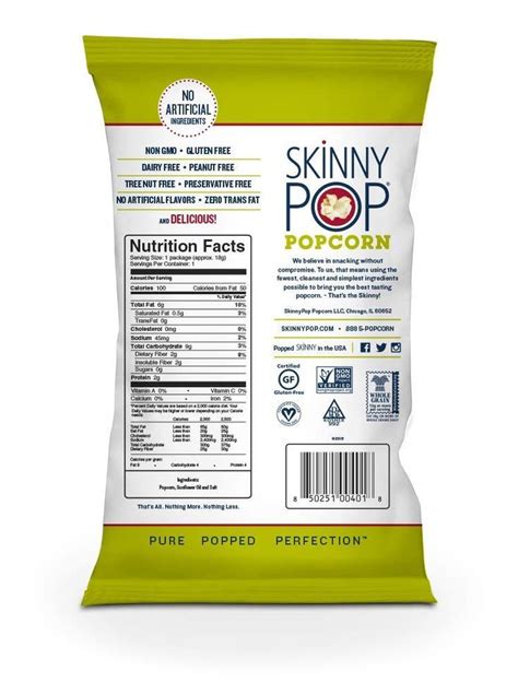 Skinnypop Original Popcorn Individual Snack Size Bags Skinny Pop Healthy Popcorn Snacks