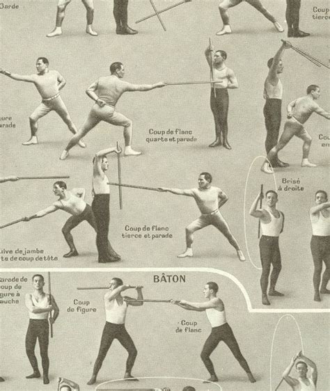 1948 Vintage Sports Poster Fencing Poster Cane Fighting Stick Fighting