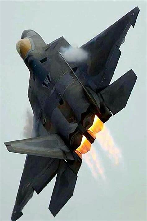 Lockheed Martin F 22 Raptor Afterburner Aircraft Military Aircraft