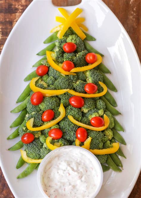 Christmas Tree Veggie Platter 10 Minute Appetizer Lil Luna