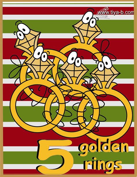 12 Days Of Christmas Images 5 Golden Rings Funny
