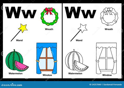 Letter W Worksheet Royalty Free Stock Photos Image 24257848