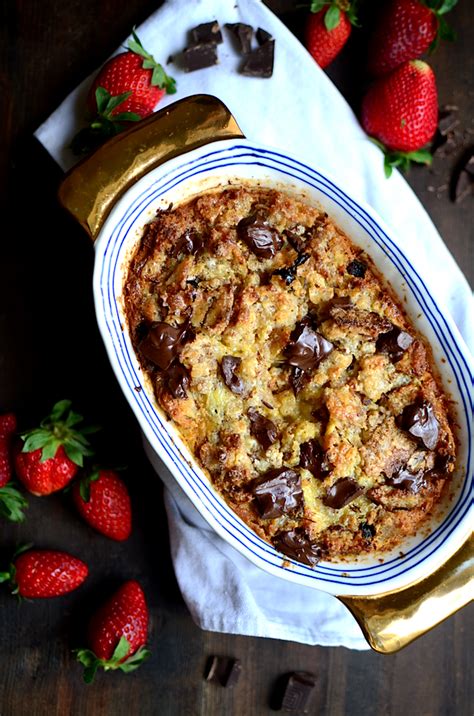 Yammies Noshery Sourdough Bread Pudding With Chocolate Chunks And