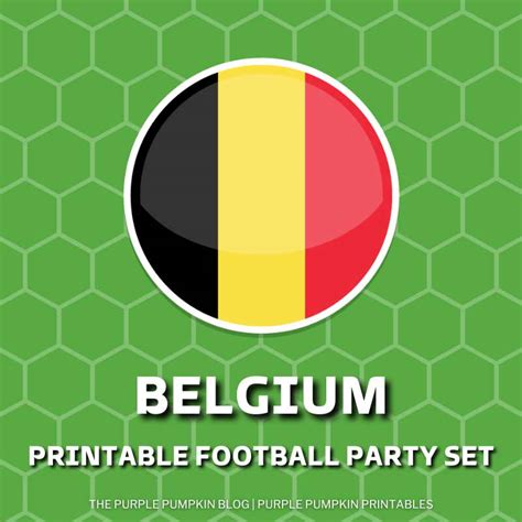 printable belgium football party set world cup