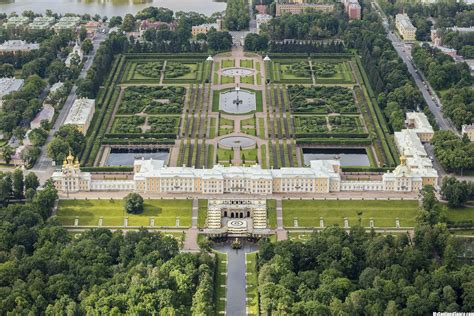 Aerial Photo Of Peterhof Palace In Saint Petersburg Russia