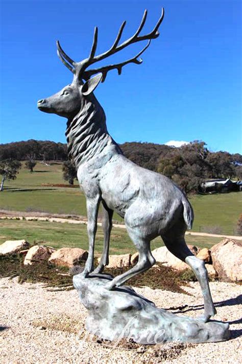 Outdoor Life Size Bronze Deer Statue Youfine Sculpture