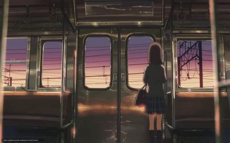 Download Wallpaper Art Anime Girl Train Free Desktop Wallpaper In