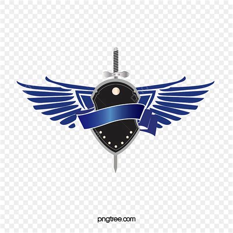 Sword And Shield Vector Art Png Blue Shield Sword Badge Shield