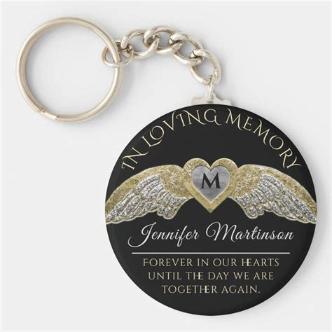 Monogram Memorial In Loving Memory Keychain Keychain Set