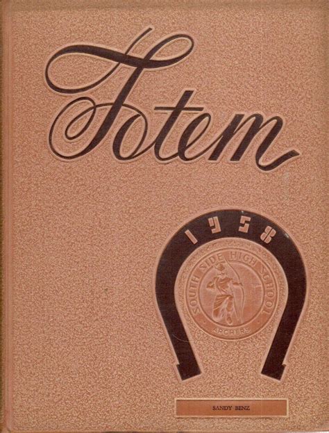 1958 Yearbook South Side High School Totem By Yearbook Staff Very