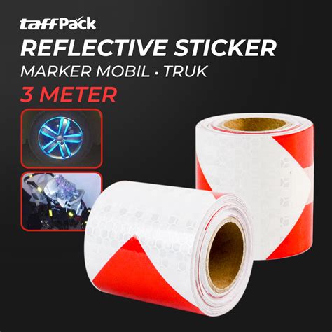 Taffpack Reflective Sticker Marker Mobil Truk Arrow 5cm 3 Meter 68