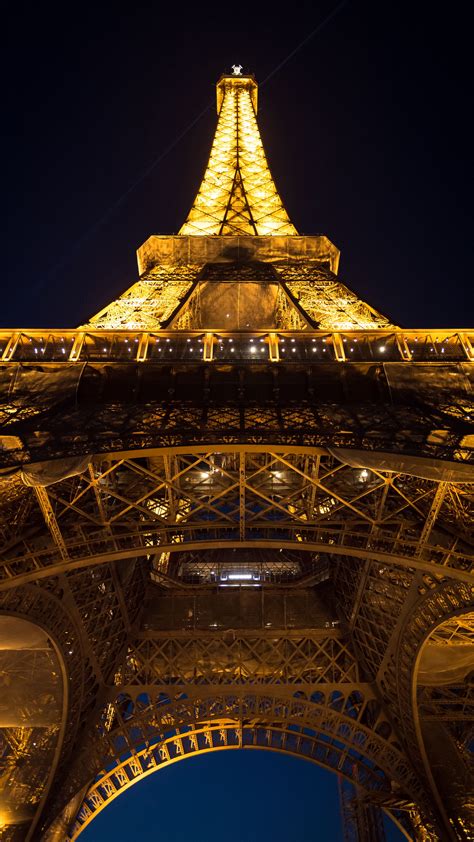 Download Wallpaper 2160x3840 Eiffel Tower Tower Paris France Bottom