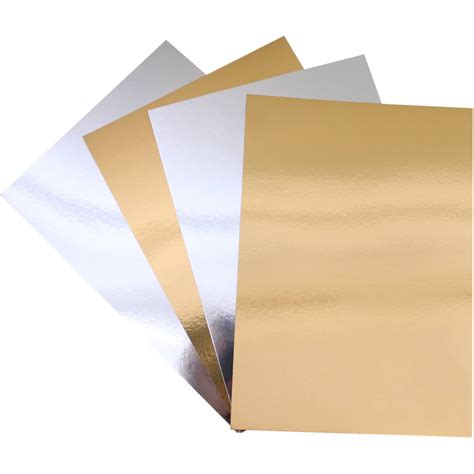 Papel Adhesivo Gold Metalico 135 Grs 20 Hojas A4 Mundo Estampado