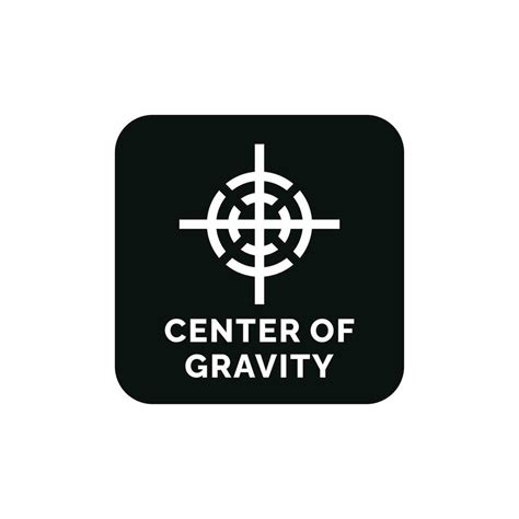 Center Of Gravity Packaging Mark Icon Symbol Vector 26128081 Vector Art