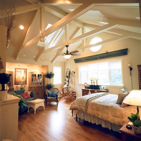 This looks complicated, but a herringbone my personal style is represented above in the vaulted ceiling done in stencils in the. Classic Home with Vaulted Ceilings - Traditional - Bedroom ...