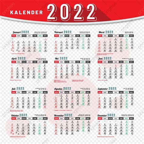 Gambar Kalender 2022 Dengan Tanggal Indonesia Png Dan Vektor Imagesee