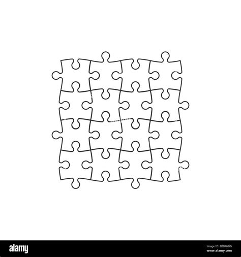 Jigsaw Puzzle Blank Vector Pieces Stock Vector Image And Art Alamy