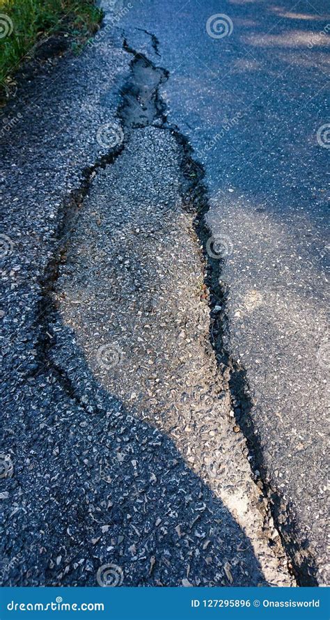 Deformed Road Stock Photo Image Of Deformed Cracks 127295896