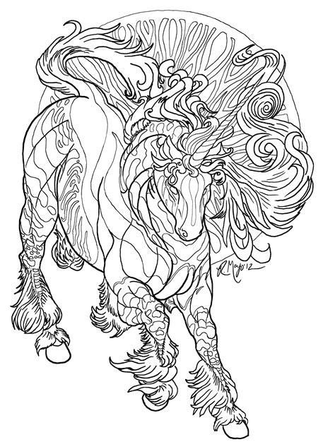 Hard Unicorn Coloring Pages For Adults Coloring Pages