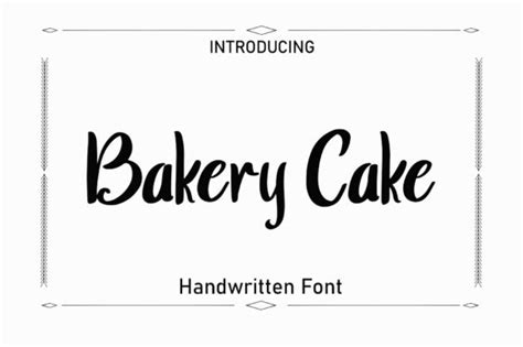 Bakery Cake Font Font Canyon
