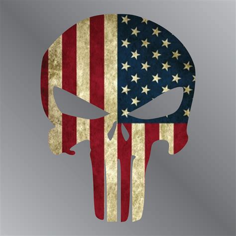 Punisher American Flag Decal American Flag Decal Punisher Skull