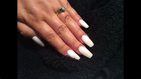 White Acrylic Nails | NAILSJAMIEBE - YouTube Apply petroleum jelly on the skin surrounding the cuticles (this serves as a protective barrier).