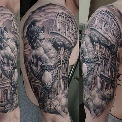 Aquila (roman)an aquila, or eagle, was a prominent symbol used in ancient rome, especially as the standard of a roman legi. Ancient Rome themed black ink gladiator statue tattoo on ...