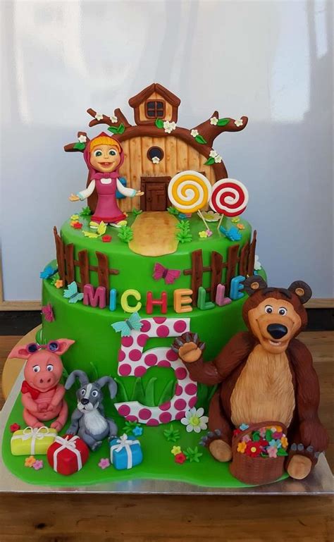 Cake With Masha And Bear Decorated Cake By Veronicakes Cakesdecor