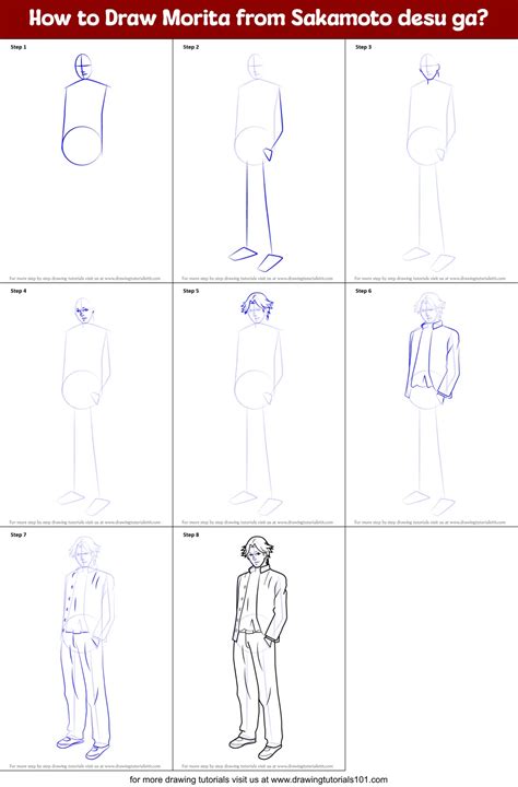How To Draw Morita From Sakamoto Desu Ga Printable Step By Step