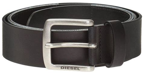 Diesel Leather Belt With Logo Black For Men Lyst