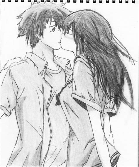 Cute Anime Couple Kissing Posted By Brittany Michael